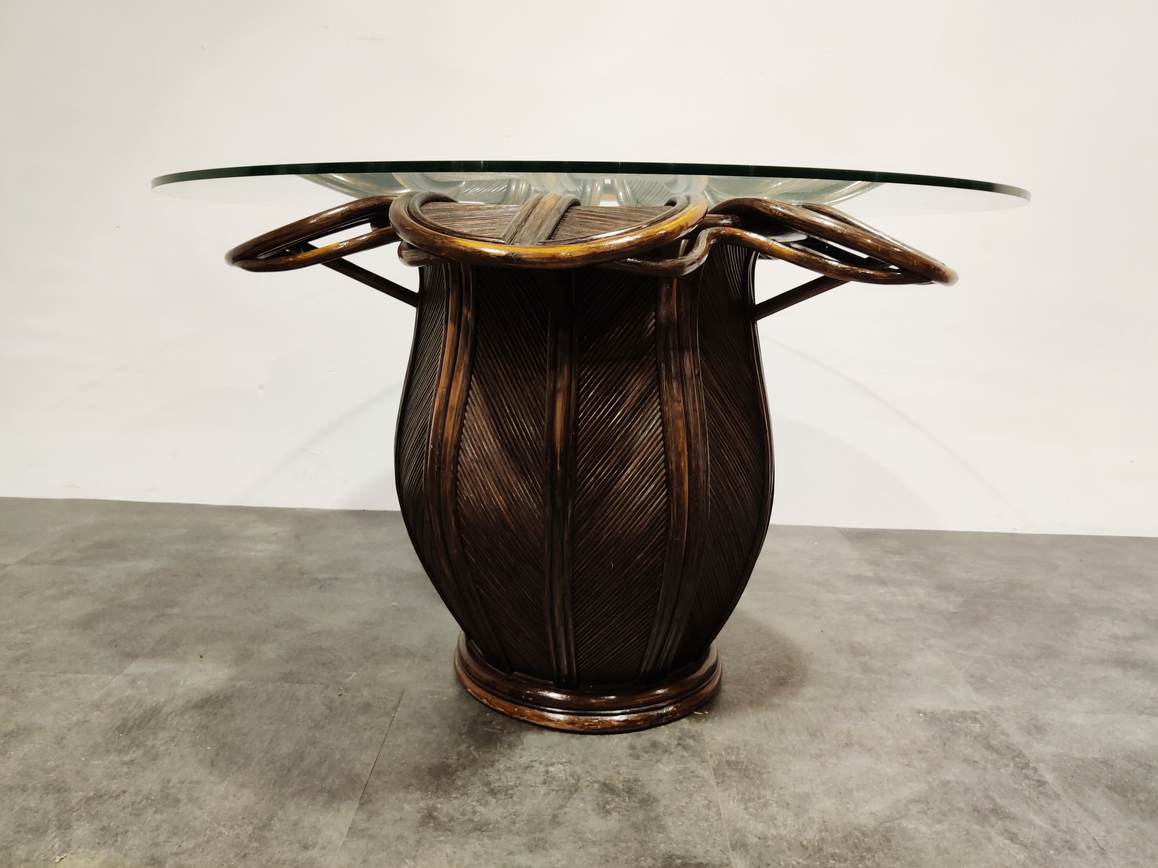 Table à manger en bambou années 1970