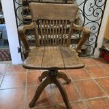 American oak office armchair