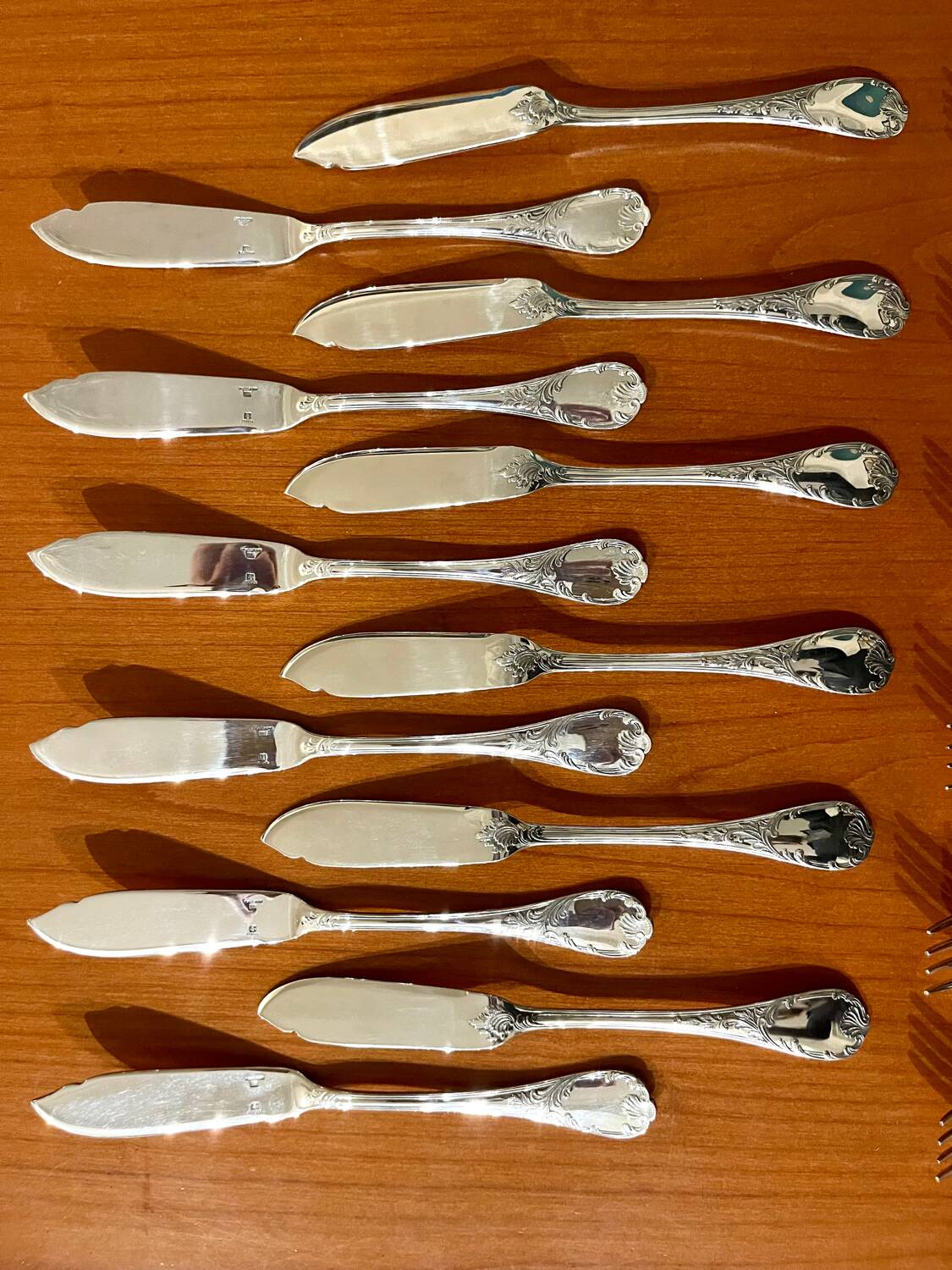 Christofle Marly 12 fish cutlery sets, 24 pieces, very good condition