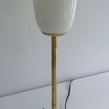 Brass and opaline lamp