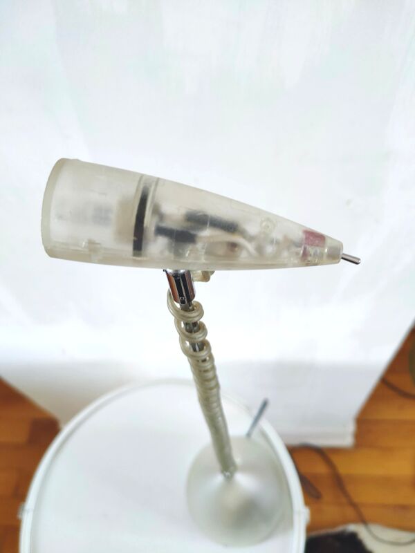 Lampe télescopique transparente années 80-90