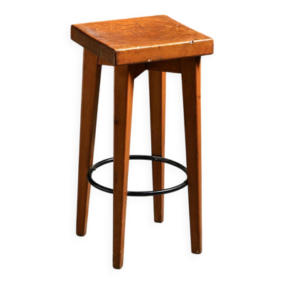 Tabouret haut par Christian Durupt, Méribel, circa 1960