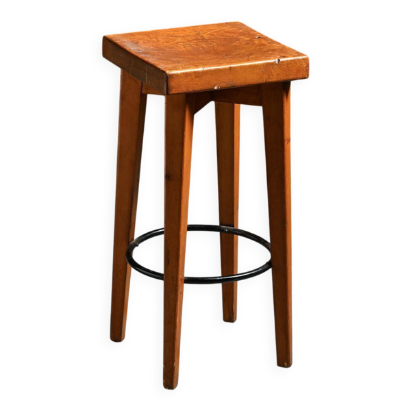 Tabouret haut par Christian Durupt, Méribel, circa 1960