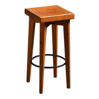 High stool by Christian Durupt, Méribel, circa 1960