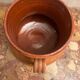 Old pot with handles in glazed Provençal pottery