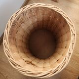 Porte-parapluie en osier fait main : vintage