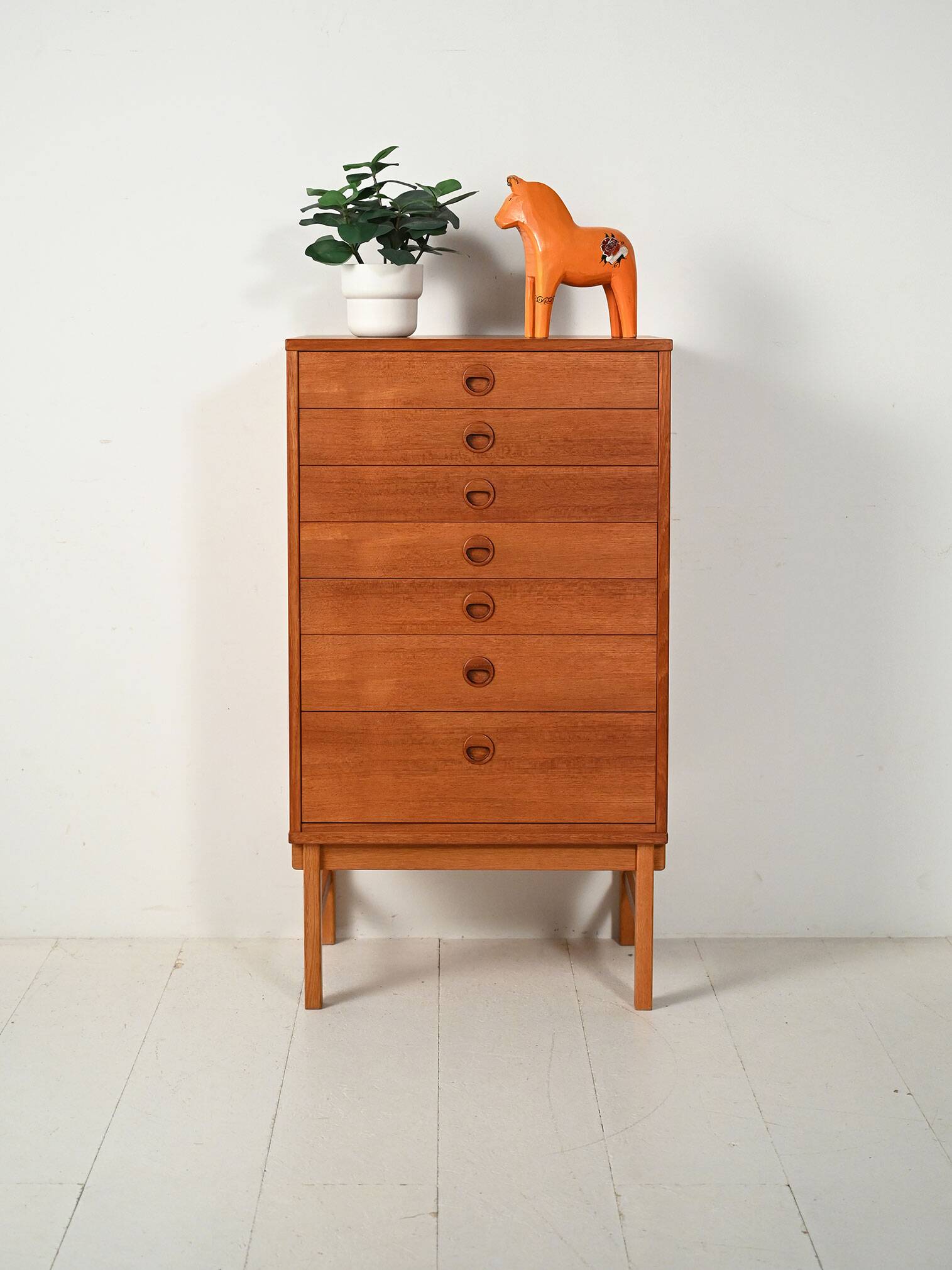 Commode scandinave en teck à 6 tiroirs, années 1960