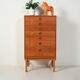 Commode scandinave en teck à 6 tiroirs, années 1960