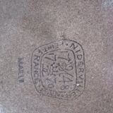 Set of 12 flat plates in niderviller glazed stoneware