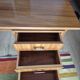 Bureau scandinave vintage années 60 – Plaqué acajou
