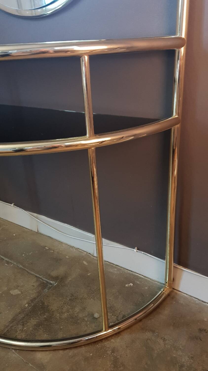 Gilded metal dressing table, Italy, 1980s