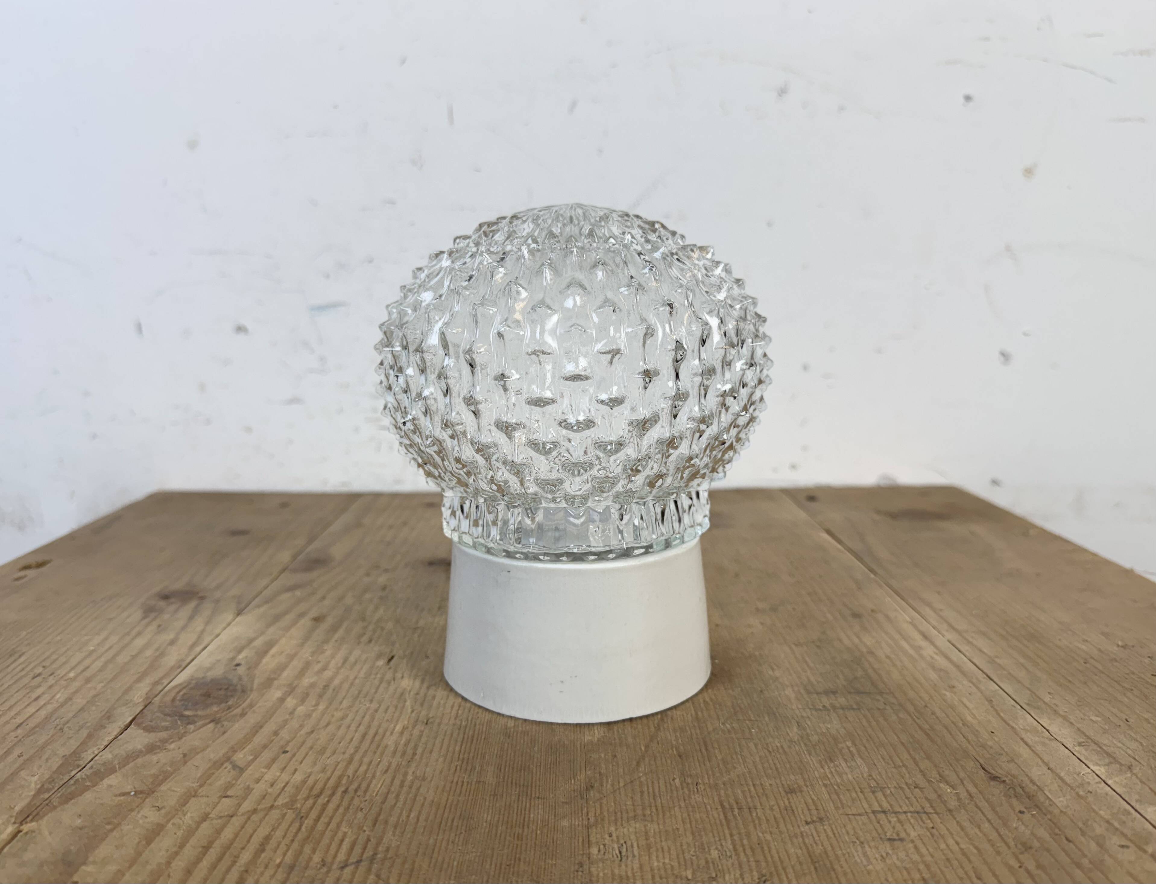 Vintage White Porcelain Ceiling Light, 1970s