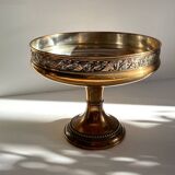 Coupe à fruits métal argenté et bronzé ancien