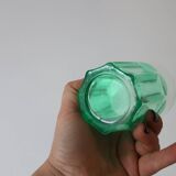 7 grands verres à eau vert vintage