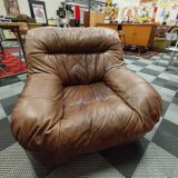JF Mur Line Vintage Soft Leather Armchairs