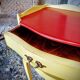 Bedside Louis XV patinated yellow and red