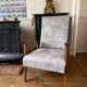 Pair of Scandinavian feet compasses armchairs