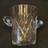Old ice bucket ice cubes crystal cut braces Cristallerie Hartzviller