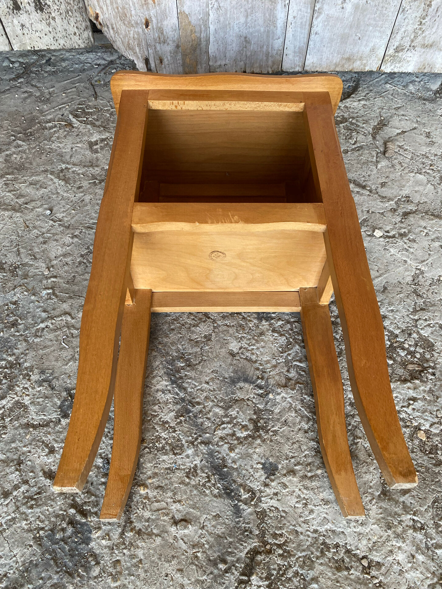 Antique Nightstand Light Wood Vintage Case