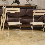 Set of 4 folding garden chairs from the 1960s.