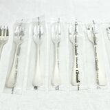 Christofle – 12 Silver Plated Cake Forks, America Model