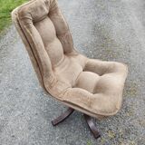 Set of 4 70s velvet bucket chairs