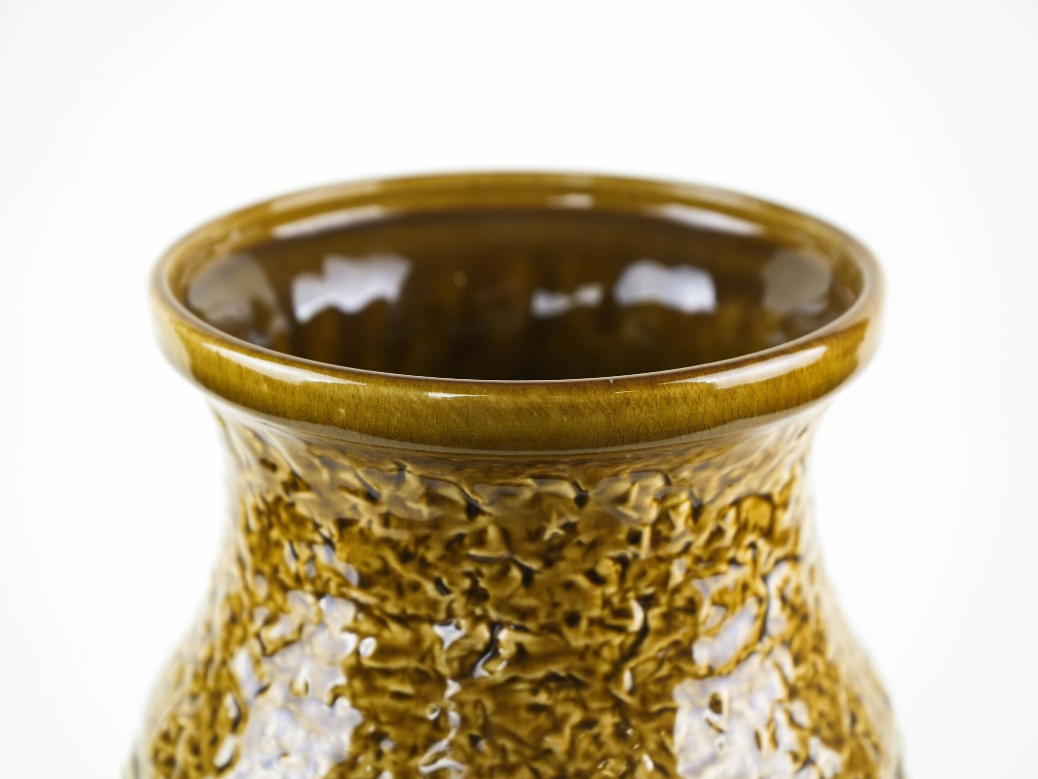 Vase en céramique de BAY Keramik avec glaçure Fat Lava, Allemagne, années 1970