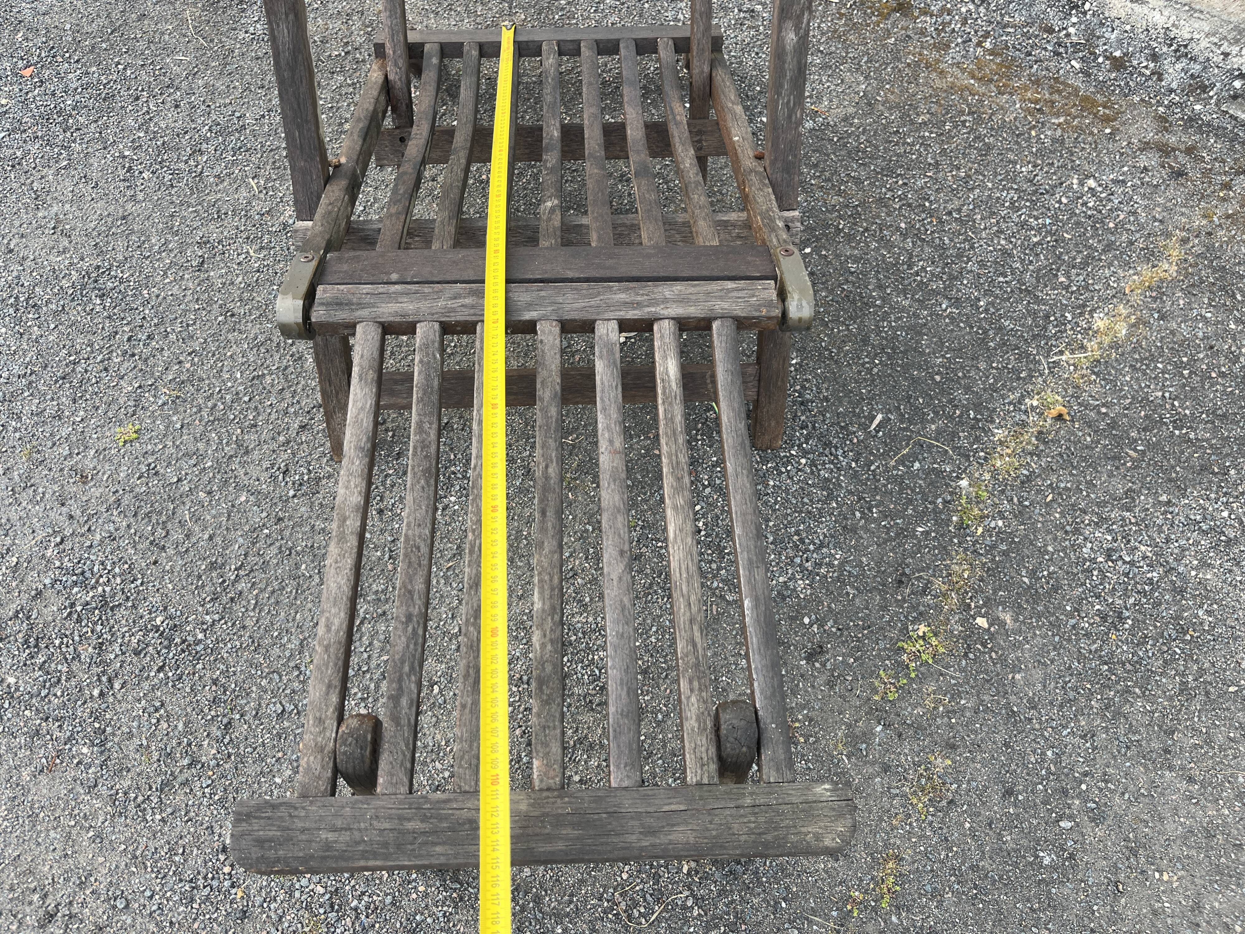 Teak folding steamer deckchair Scan Design - colonial liner style