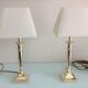 Pair of brass lamps art deco style 60s-70s