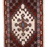 Moroccan vintage carpet berber handmade 81cm x 170cm 1970s, 1c629