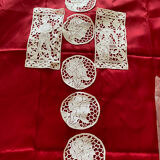 Set of coasters and decoration of aperitif tray