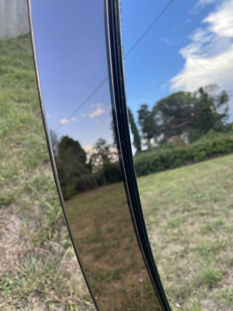 Vintage Wall Mirror, smoked glass, two-tone circa 1980s