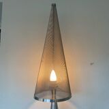 Large table lamp (108cm) designed by Kovacs and Sonneman for Escapade Paris vintage from the 80s in metal and chrome.