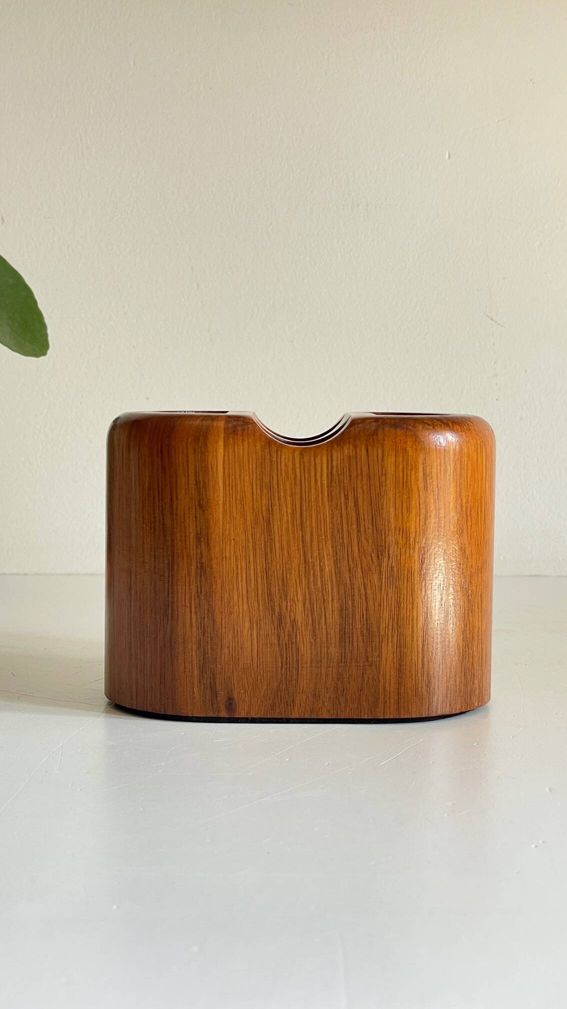 Vintage Teak Pencil Holder