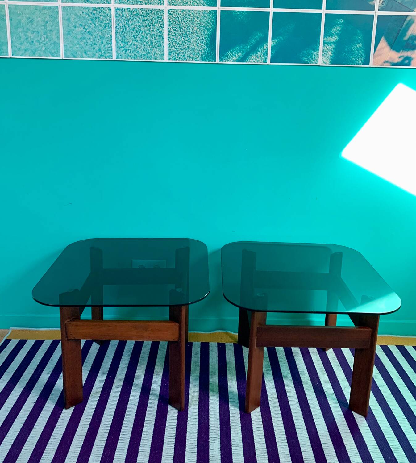 Pair of vintage coffee tables - Scandinavian