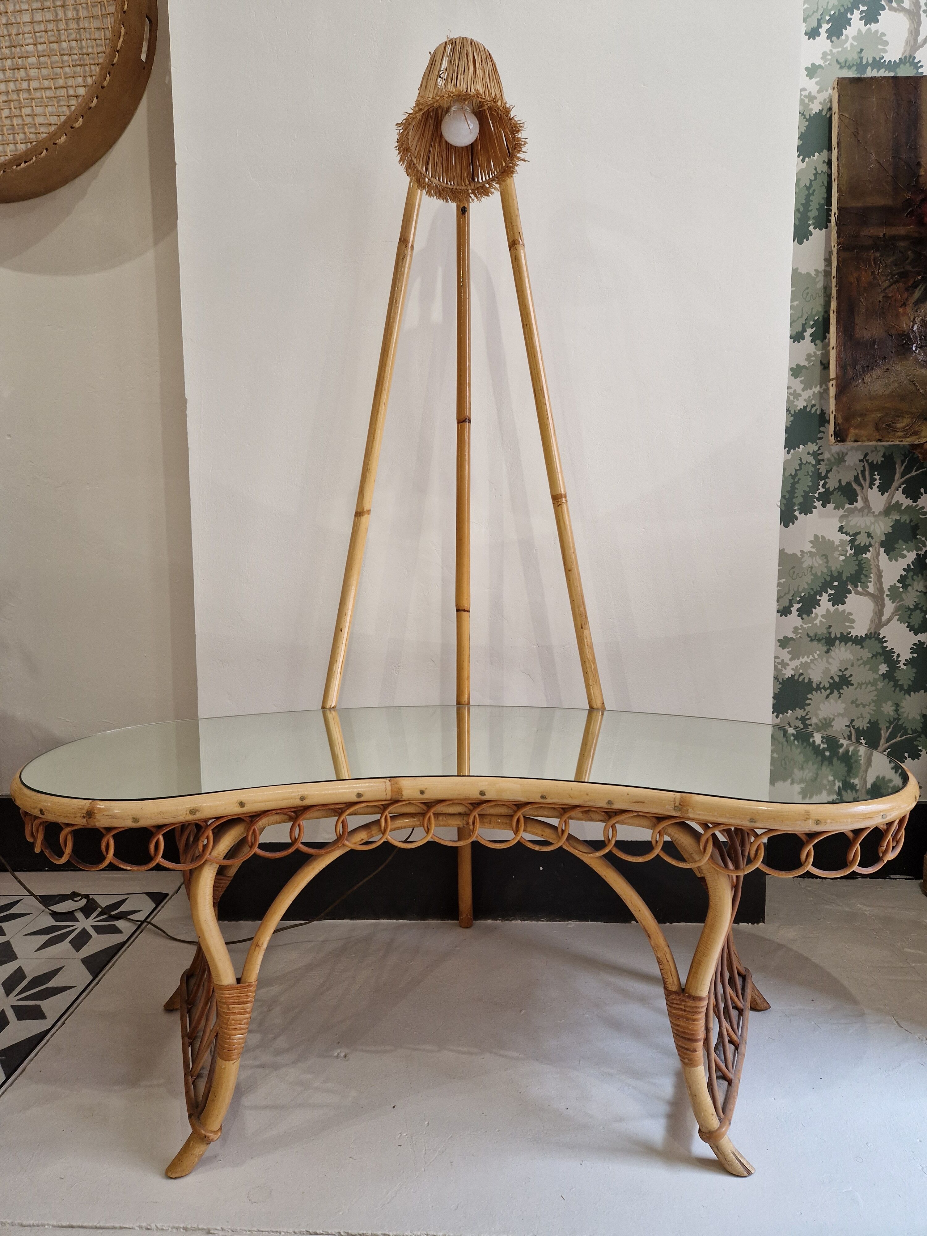 Rattan dressing table Audoux & Minnet