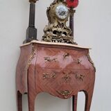 Louis XV Style Commode Stamped in Richly Decorated Rosewood Marquetry