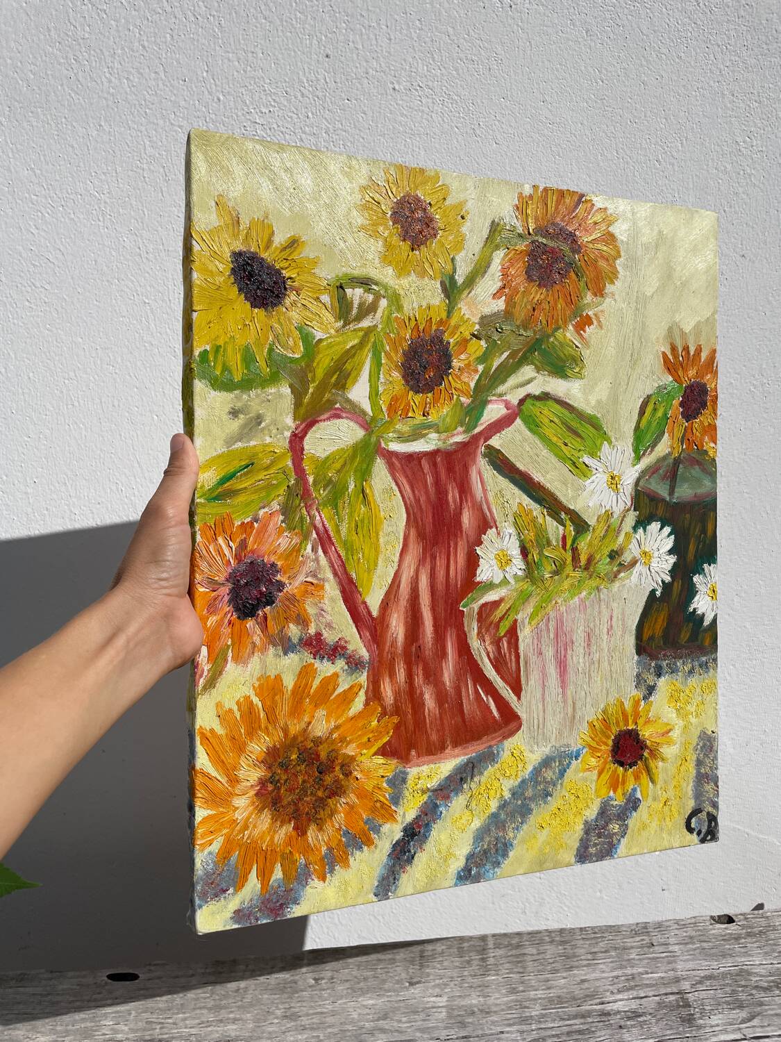 Tableau bouquet de fleurs tournesol