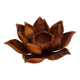 Large lotus flower vintage wooden aperitif service