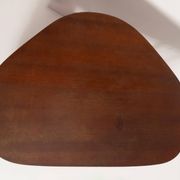 Table d'appoint TV vintage Mid-Century Modern en bois de hêtre, Pologne, années 1960
