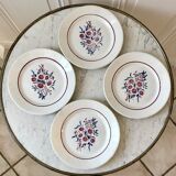 Set of 4 dessert plates Badonviller 50s