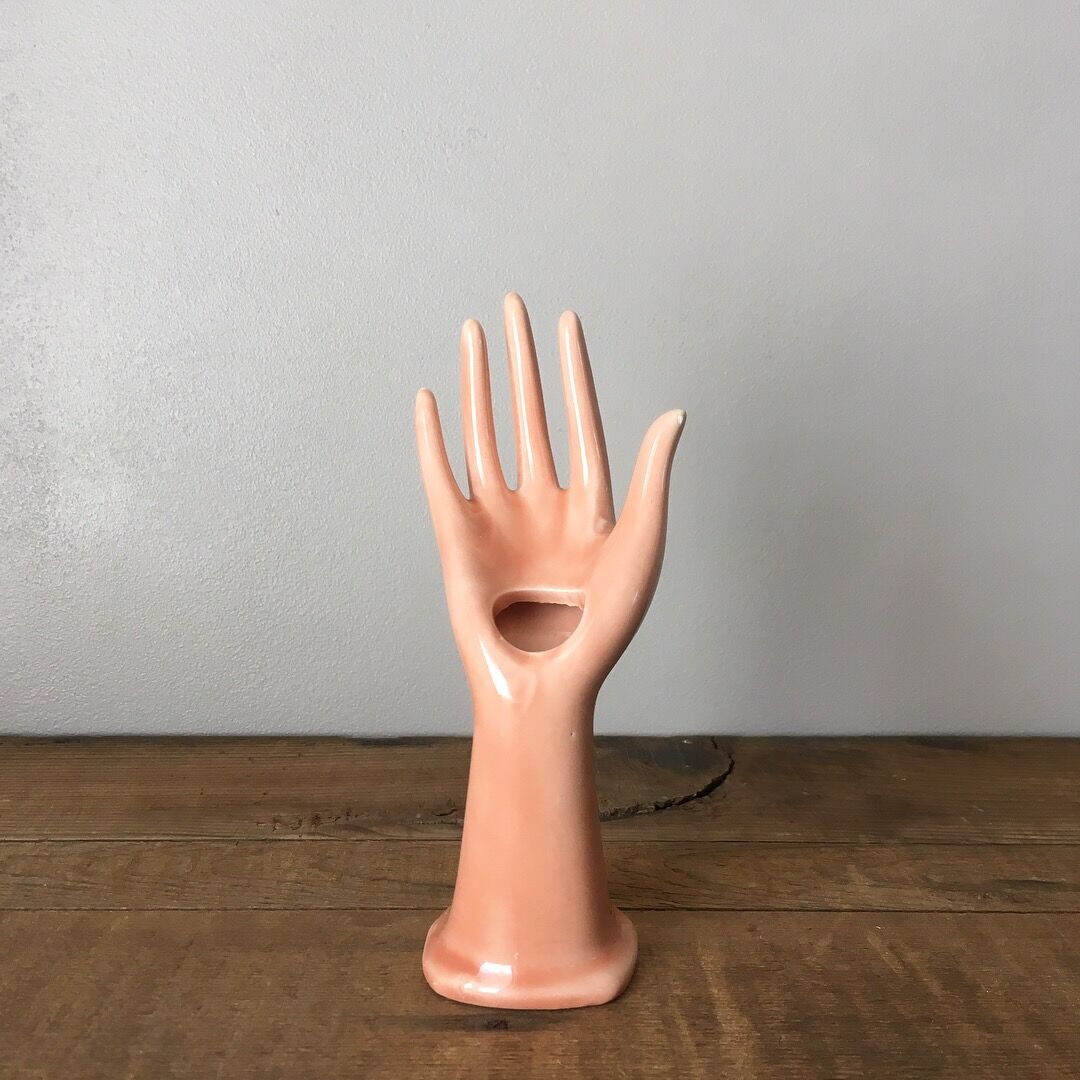 Hand ring sizer rose porcelain