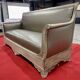 Antique banquette covered in faux shagreen.