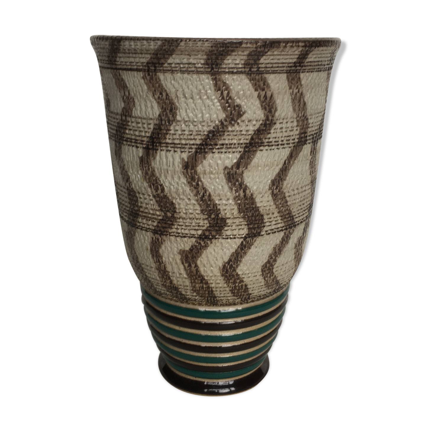 Vase in sandstone by Lucien Brisdoux