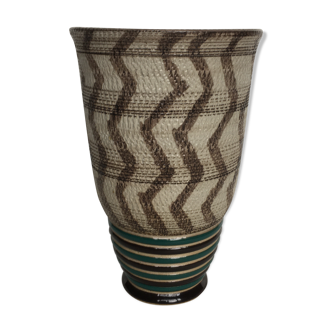 Vase in sandstone by Lucien Brisdoux
