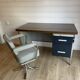 Vintage office chair – Mid-Century style Chrome and Faux leather