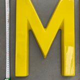 Lettres vintage plexi jaune années 70