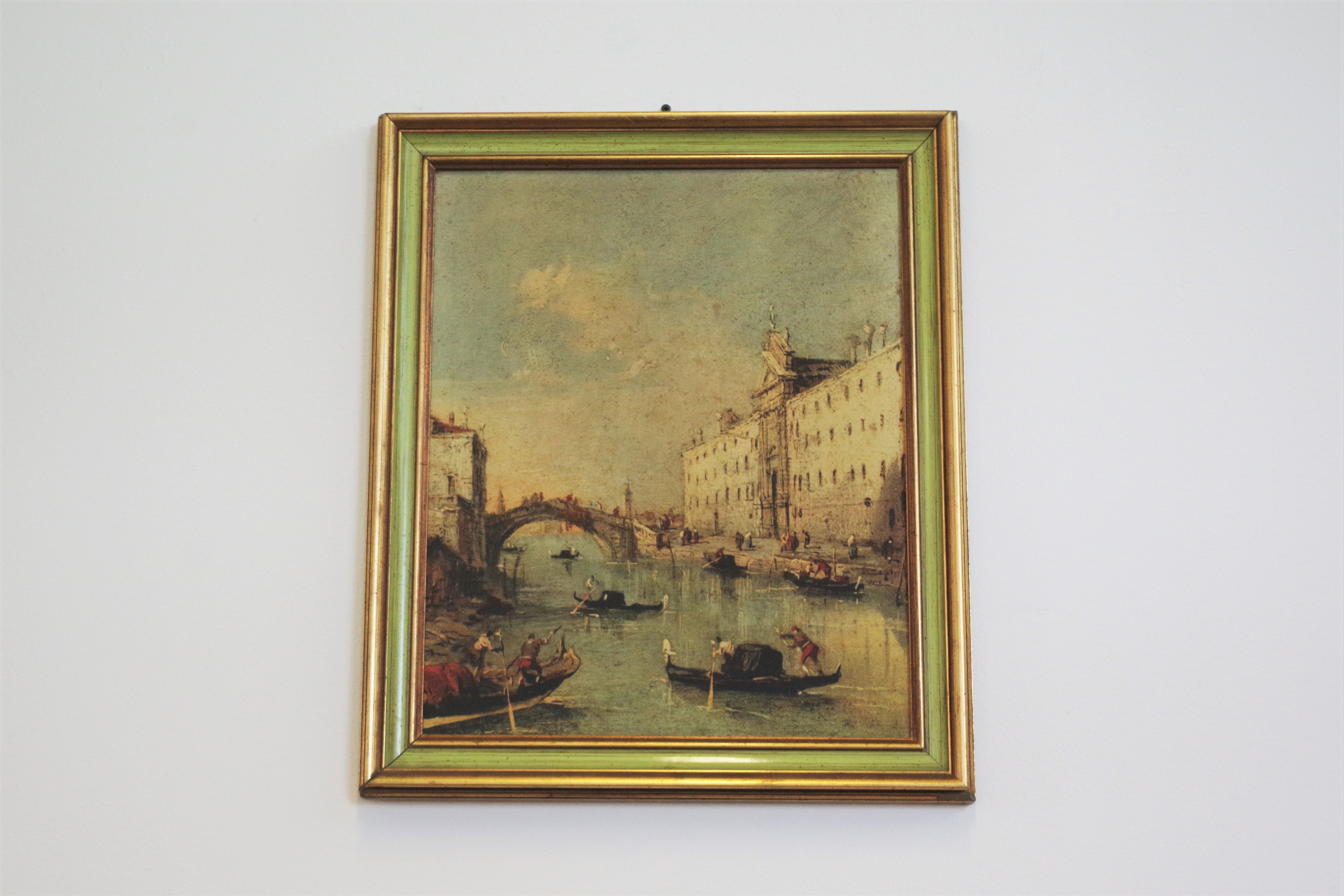 Paysage représentant Venise, années 1960, ensemble de 2