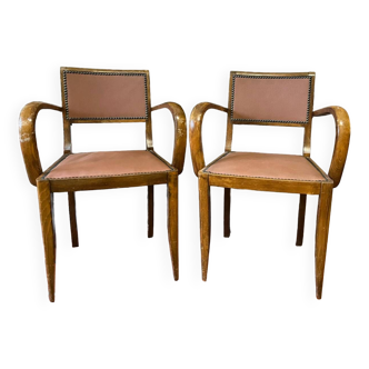 Pair of bridge armchairs