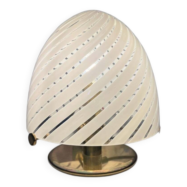 Lampe de table av mazzega mod. lt 394 en verre murano swirl 1970